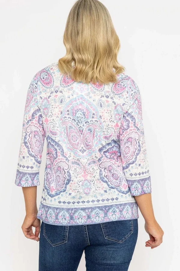 Voulez Vous Printed Plaquet Top In Pink*Women Tops & Blouses