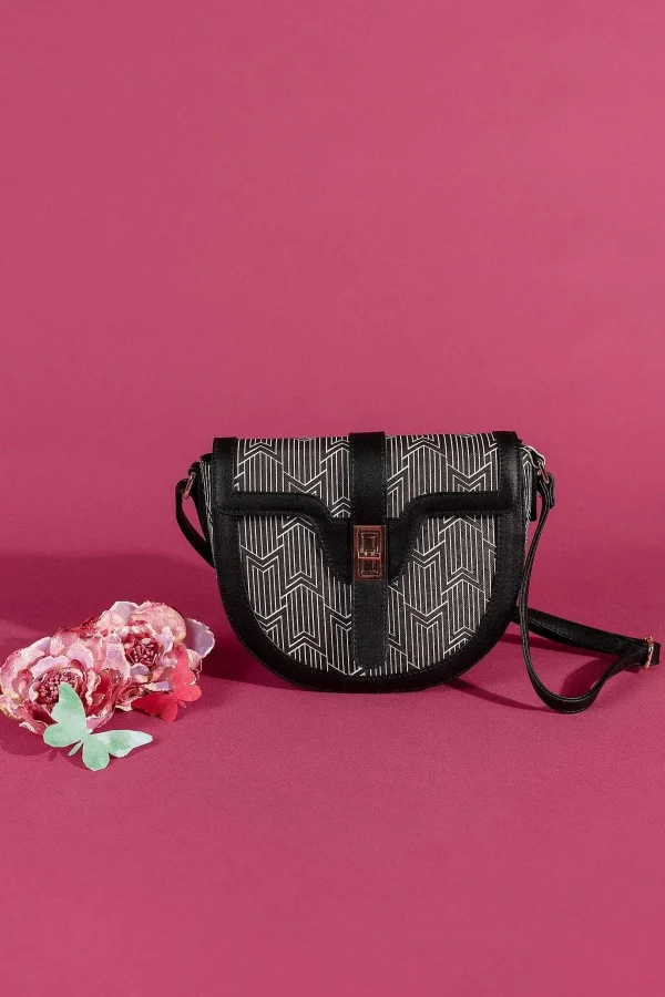 SOUL Accessories Printed Saddle Bag In Black*Women As Seen On Social