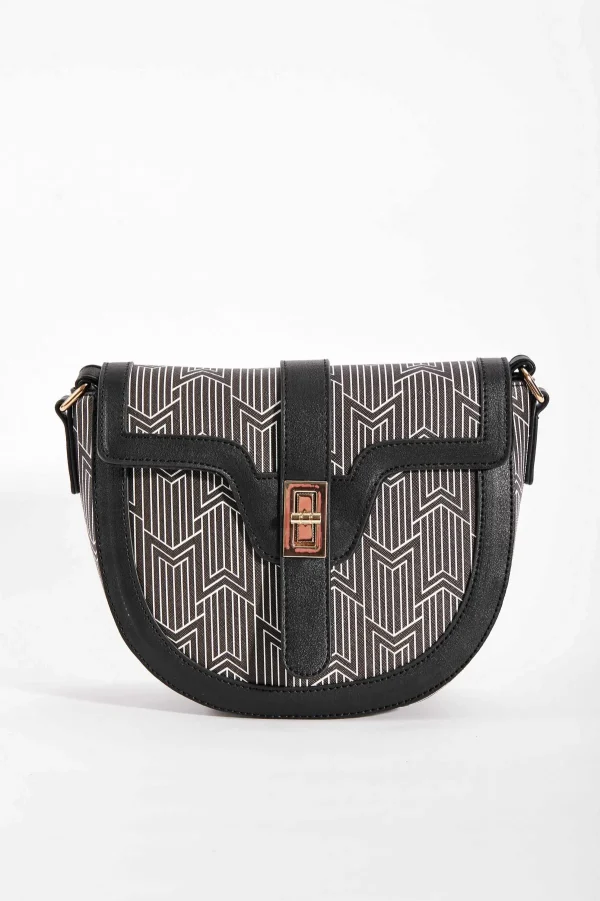 SOUL Accessories Printed Saddle Bag In Black*Women As Seen On Social