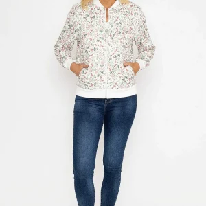 Voulez Vous Printed Textured Jersey Bomber Jacket*Women Coats & Jackets