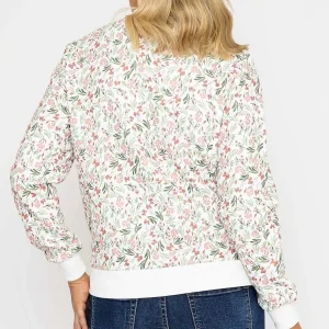 Voulez Vous Printed Textured Jersey Bomber Jacket*Women Coats & Jackets