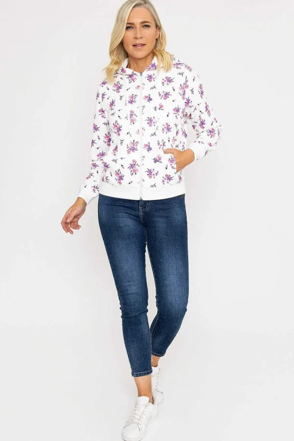 Voulez Vous Printed Textured Jersey Hoodie In Pink*Women Hoodies & Sweatshirts