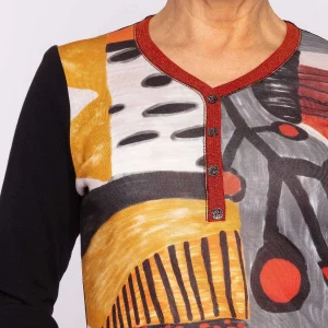 Kalisson Printed Top In Black*Women Tops & Blouses