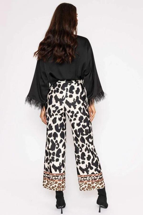 Pala D'oro Printed Trousers In Black*Women Jeans & Trousers