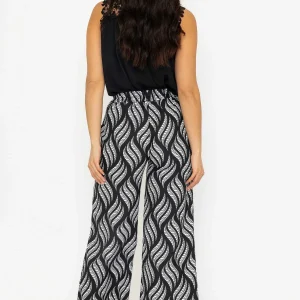 Pala D'Oro Printed Trousers In Black & White*Women Jeans & Trousers