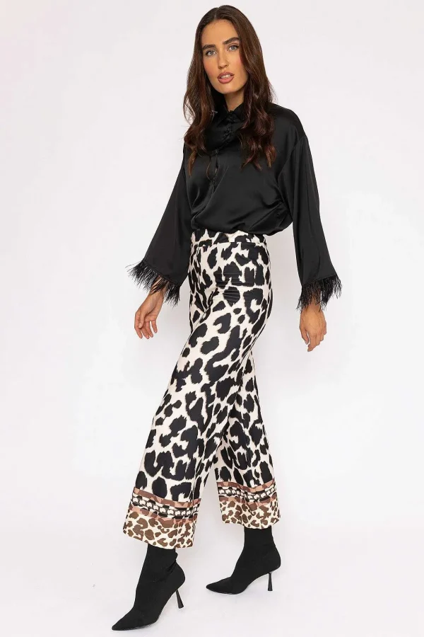 Pala D'oro Printed Trousers In Black*Women Jeans & Trousers