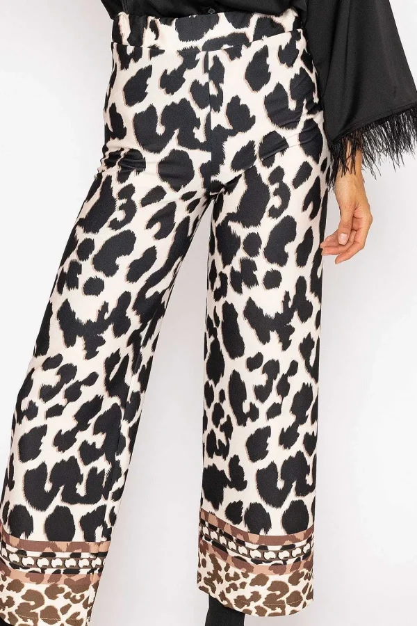 Pala D'oro Printed Trousers In Black*Women Jeans & Trousers