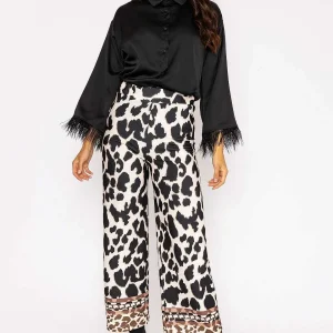 Pala D'oro Printed Trousers In Black*Women Jeans & Trousers