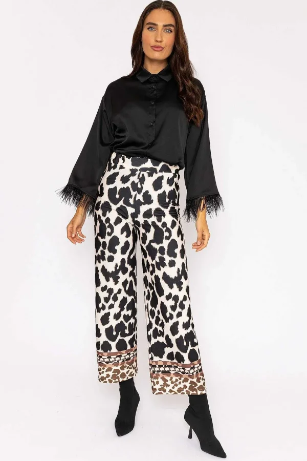 Pala D'oro Printed Trousers In Black*Women Jeans & Trousers