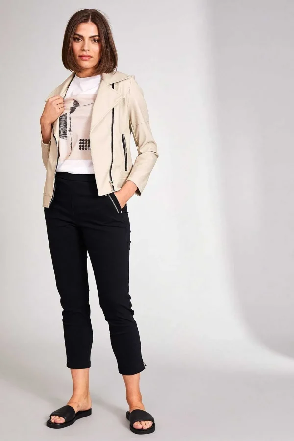 Peruzzi Pu Biker Jacket In Cream*Women Coats & Jackets