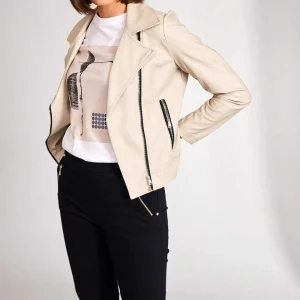 Peruzzi Pu Biker Jacket In Cream*Women Coats & Jackets