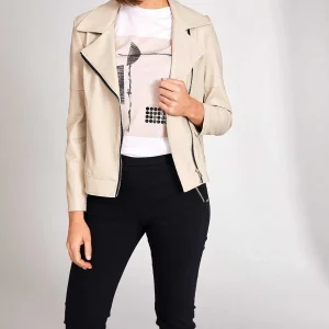 Peruzzi Pu Biker Jacket In Cream*Women Coats & Jackets