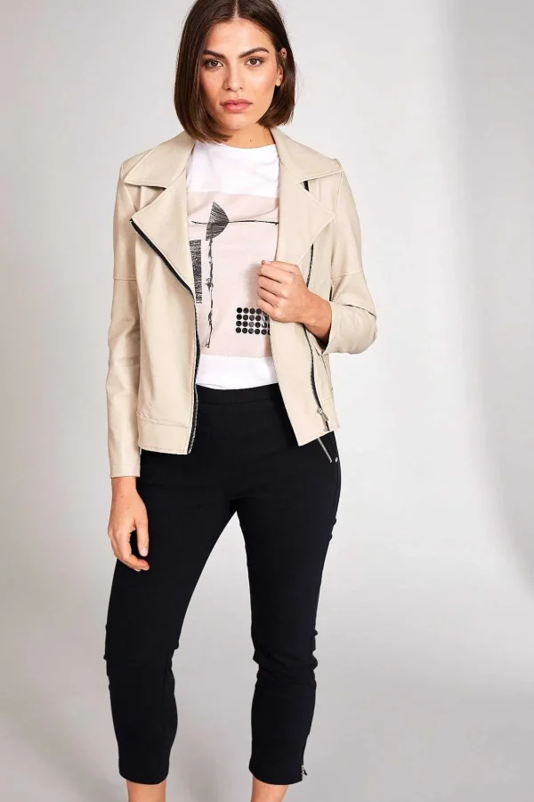 Peruzzi Pu Biker Jacket In Cream*Women Coats & Jackets