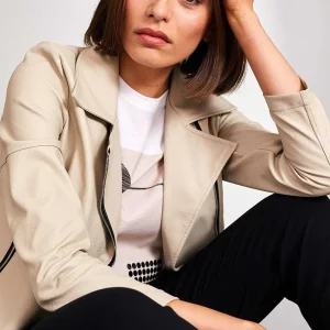 Peruzzi Pu Biker Jacket In Cream*Women Coats & Jackets