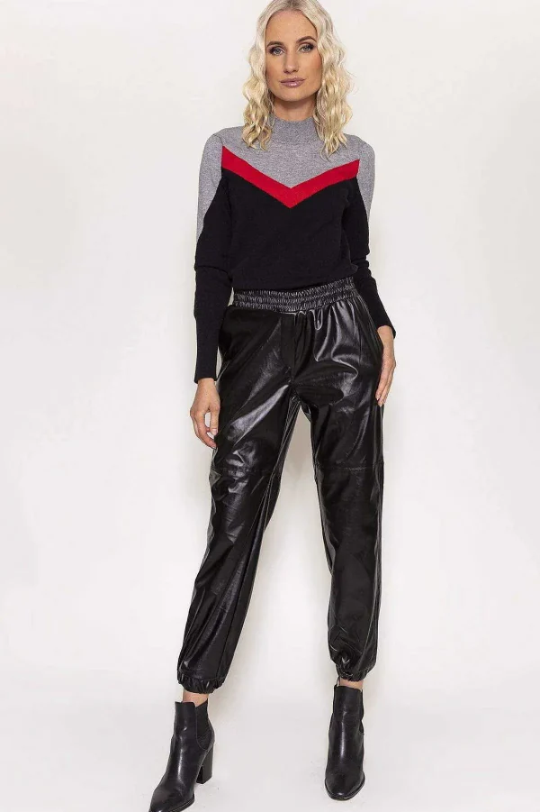 Nova of London Pu Jogger In Black*Women Jeans & Trousers