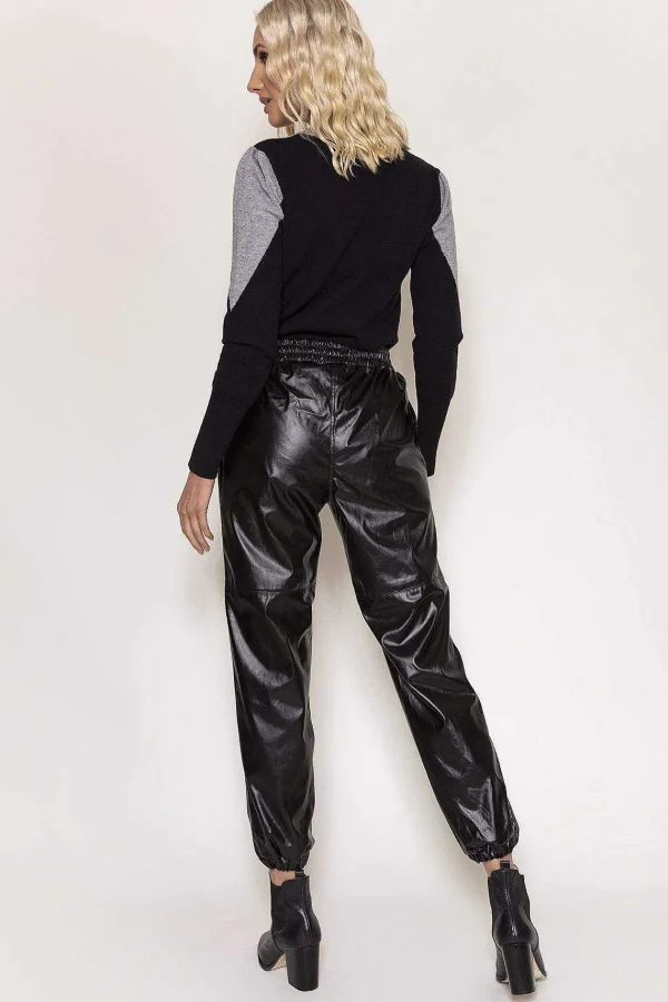 Nova of London Pu Jogger In Black*Women Jeans & Trousers