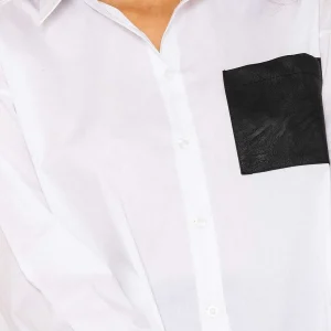 J'aime la Vie Pu Pocket Shirt*Women Tops & Blouses