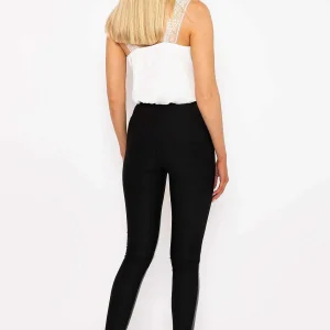 J'aime la Vie Pu Ponte Leggings In Black*Women Jeans & Trousers