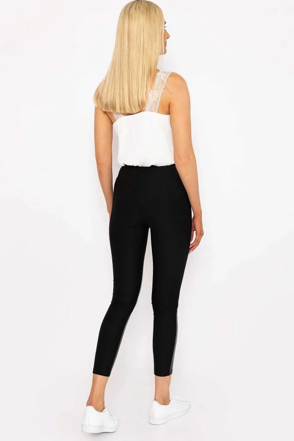 J'aime la Vie Pu Ponte Leggings In Black*Women Jeans & Trousers