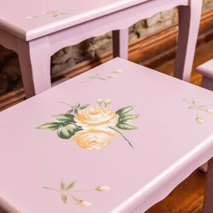 Carraig Donn HOME Purple Floral Nest Of 3 Tables* Homeware