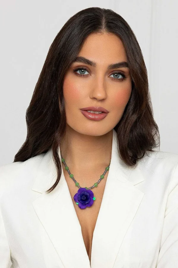 Soul Jewellery Purple Flower Necklace* Necklaces