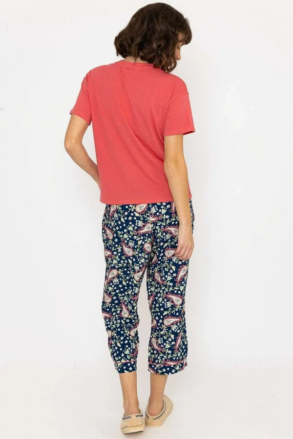 Cherish Accessories Pyjama Top And 3/4 Bottoms In Pink*Women Nightwear