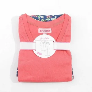 Cherish Accessories Pyjama Top And 3/4 Bottoms In Pink*Women Nightwear