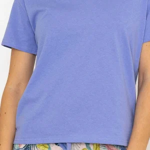 Cherish Accessories Pyjama Top And 3/4 Bottoms In Purple*Women Nightwear