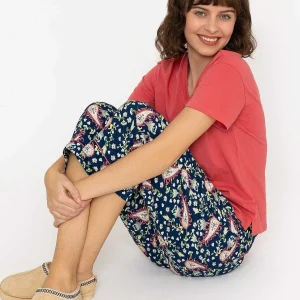 Cherish Accessories Pyjama Top And 3/4 Bottoms In Pink*Women Nightwear