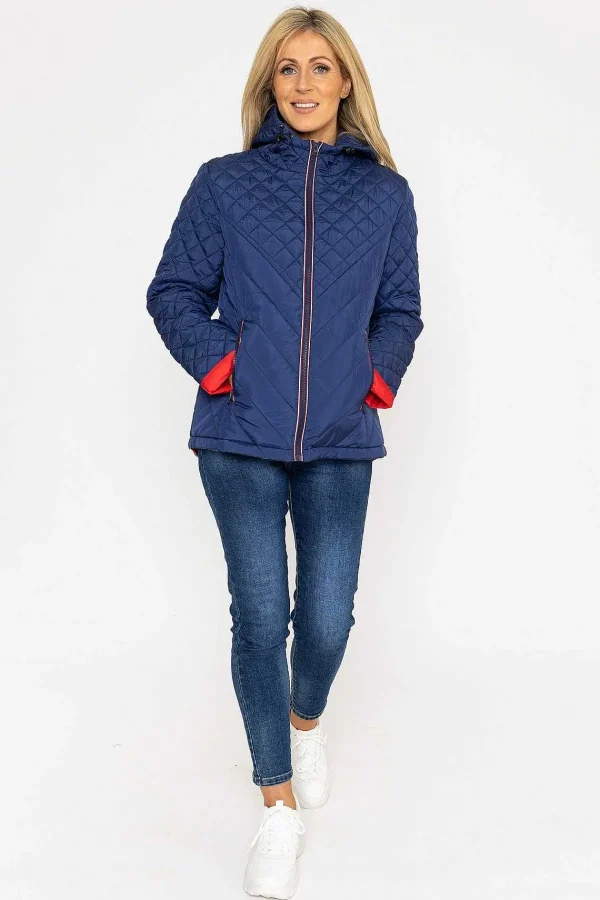 West Quay Quilted Jacket In Navy*Women Coats & Jackets