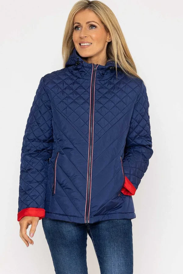 West Quay Quilted Jacket In Navy*Women Coats & Jackets