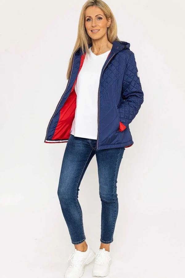 West Quay Quilted Jacket In Navy*Women Coats & Jackets