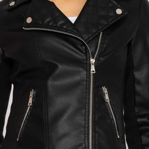 J'aime la Vie Quilted Side Zip Jacket In Black*Women Coats & Jackets