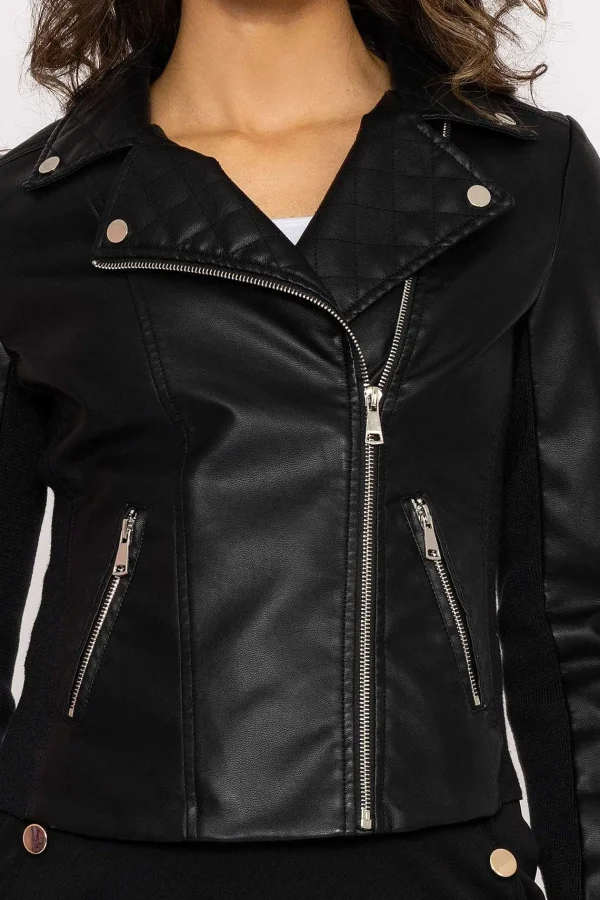 J'aime la Vie Quilted Side Zip Jacket In Black*Women Coats & Jackets