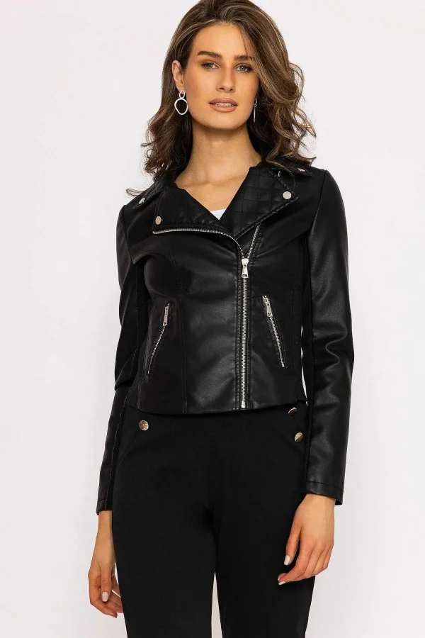 J'aime la Vie Quilted Side Zip Jacket In Black*Women Coats & Jackets