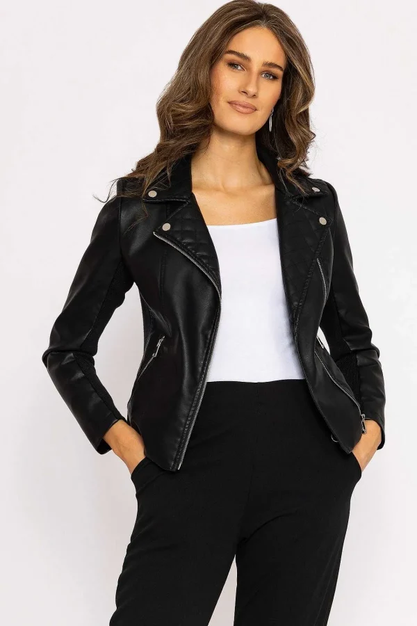 J'aime la Vie Quilted Side Zip Jacket In Black*Women Coats & Jackets