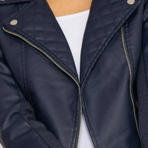 J'aime la Vie Quilted Side Zip Jacket In Navy*Women Coats & Jackets
