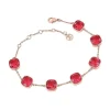 Tipperary Crystal Jewellery Raspberry Cushion Stone Rose Gold Bracelet* Boxed Gifts