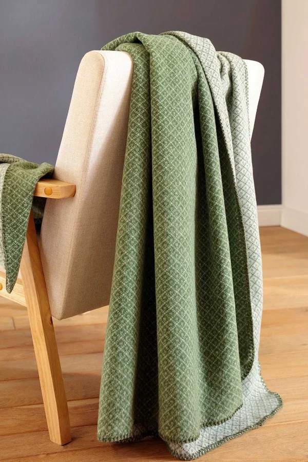 Biederlack Recover Tiny Diamond Throw 150X200Cm In Green* Homeware