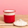 Carraig Donn HOME Red Splatter Print Enamel Canister* Homeware
