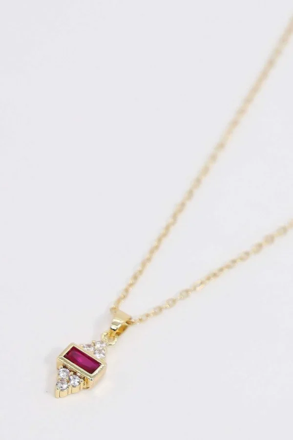 Joularie Red Stone Necklace* Necklaces