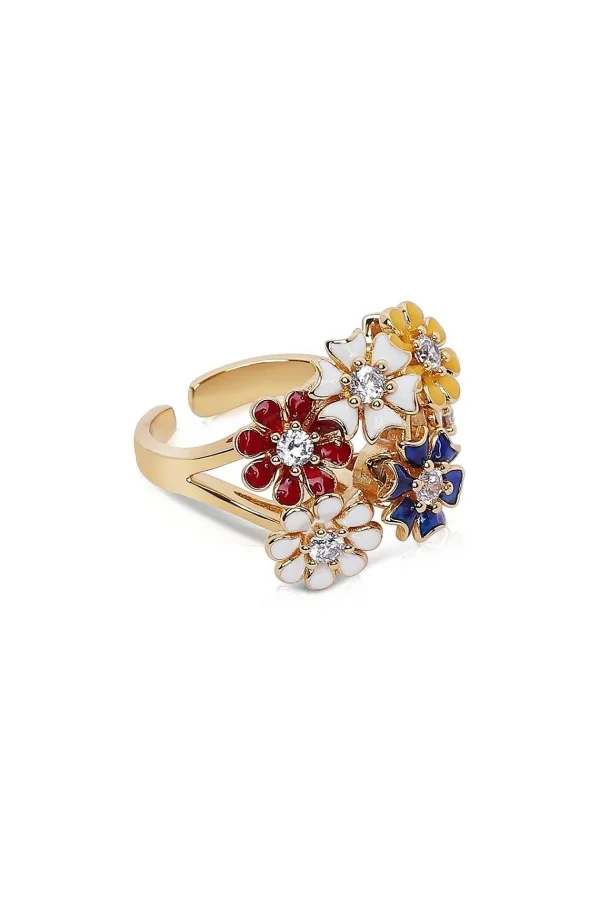 Newbridge Silverware Jewellery Revolving Cluster Floral Ring* Teenager