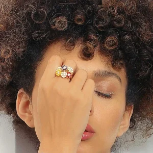Newbridge Silverware Jewellery Revolving Cluster Floral Ring* Teenager