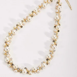 Joularie Rhinestone Pearl Gold Necklace* Boxed Gifts