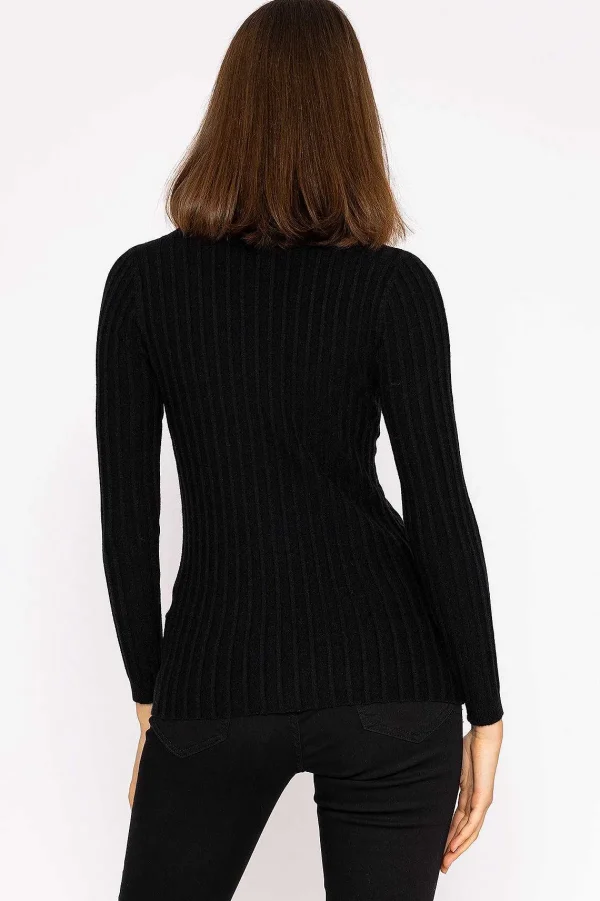 Kelly & Grace Weekend Rib Knit Top In Black*Women Jumpers & Cardigans