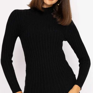 Kelly & Grace Weekend Rib Knit Top In Black*Women Jumpers & Cardigans