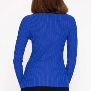 Kelly & Grace Weekend Rib Knit Top In Blue*Women Jumpers & Cardigans