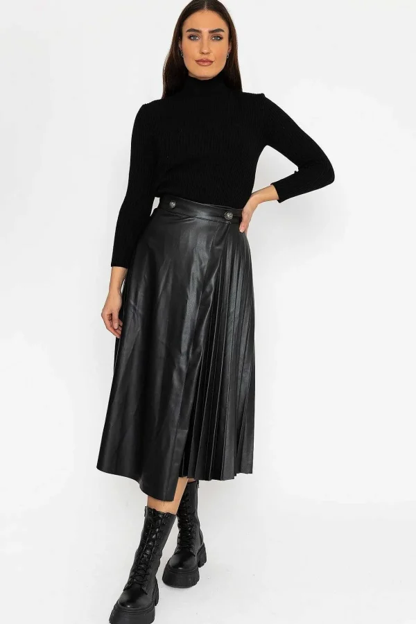 Pala D'oro Sport Rib Polo Knit In Black*Women Jumpers & Cardigans