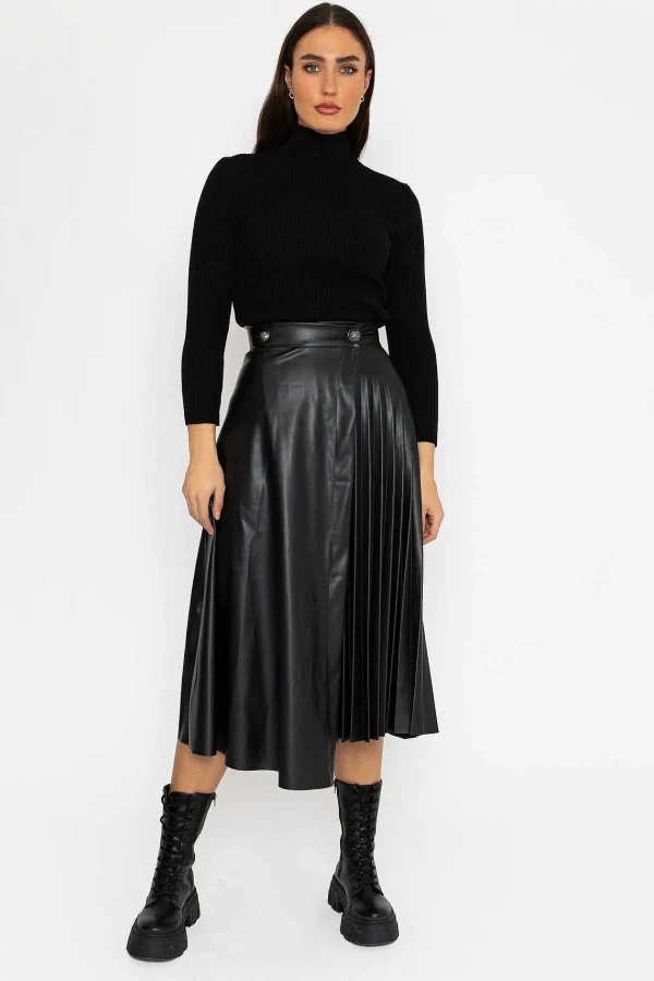 Pala D'oro Sport Rib Polo Knit In Black*Women Jumpers & Cardigans