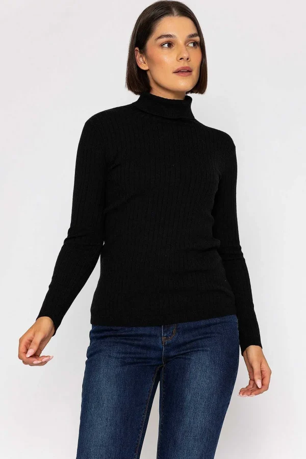 Rowen Avenue Rib Roll Neck Knit In Black*Women Jumpers & Cardigans
